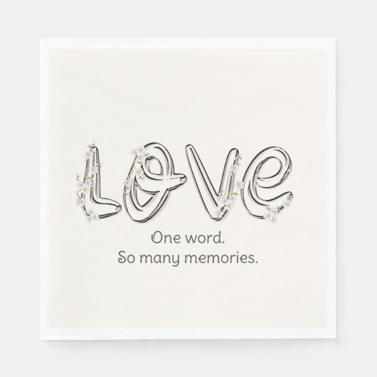 Jubileum Almond Blossom Love Text Servet (Voorkant)