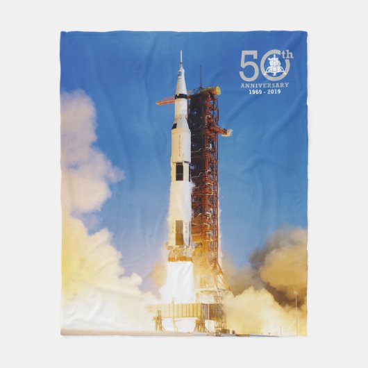 Jubileum Apollo 11 Moon Landing, Saturn V: Fleece Deken (Voorkant)
