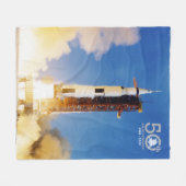 Jubileum Apollo 11 Moon Landing, Saturn V: Fleece Deken (Voorkant (Horizontaal))