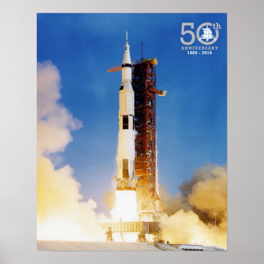 Jubileum Apollo 11 Moon Landing, Saturn V: Poster (Voorkant)