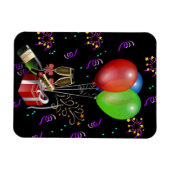 Jubileum ballonnen flesjesemmer celebratie magneet (Horizontaal)