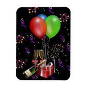 Jubileum ballonnen flesjesemmer celebratie magneet (Verticaal)