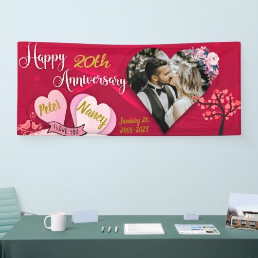  Jubileum banner met foto & tekst (Beurs)