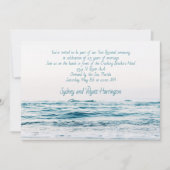 Jubileum Beach Ceremony Ocean Water Invitation Kaart (Voorkant)