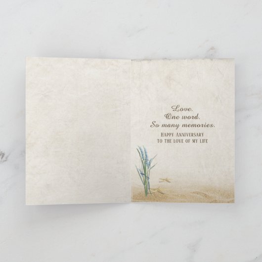 Jubileum Beach Heart Kaart (Binnen)