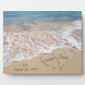 Jubileum Beach Hearts met Namen Fotoplaat (Voorkant)