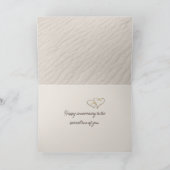 Jubileum Beach Hearts met Namen Kaart (Binnen)