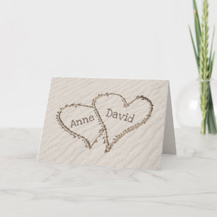 Jubileum Beach Hearts met Namen Kaart
