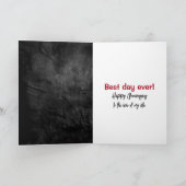 Jubileum belletje op leder kaart (Binnen)