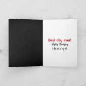 Jubileum belletje op leder kaart (Binnen)