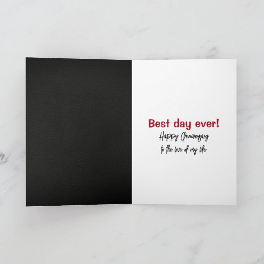 Jubileum belletje op leder kaart (Binnen)