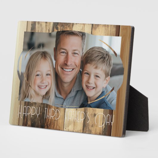 Jubileum Beste Vaderdag Vaderdag Aangepaste foto Fotoplaat (Zijkant)