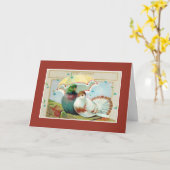 Jubileum beste wensen, twee vogeltjes met paraplu kaart (Gele Bloem)