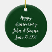 Jubileum bij bijen met Paarse Allium Flower Keramisch Ornament (Achterkant)