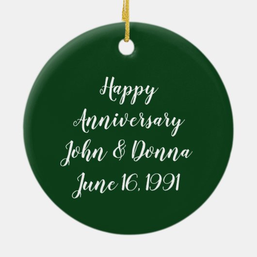 Jubileum bij bijen met Paarse Allium Flower Keramisch Ornament (Achterkant)