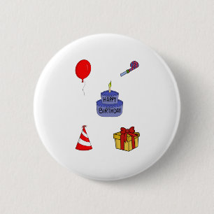 Jubileum Birthday Pack Ronde Button 5,7 Cm