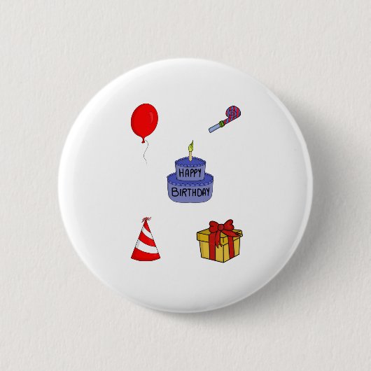 Jubileum Birthday Pack Ronde Button 5,7 Cm (Voorkant)