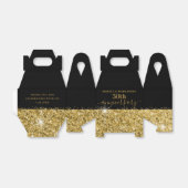 Jubileum Black Gold Glitter Confetti Bedankdoosjes (Uitgevouwen)