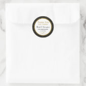 Jubileum Black Gold Hartelijk dank voor uw favorie Ronde Sticker (Tas)