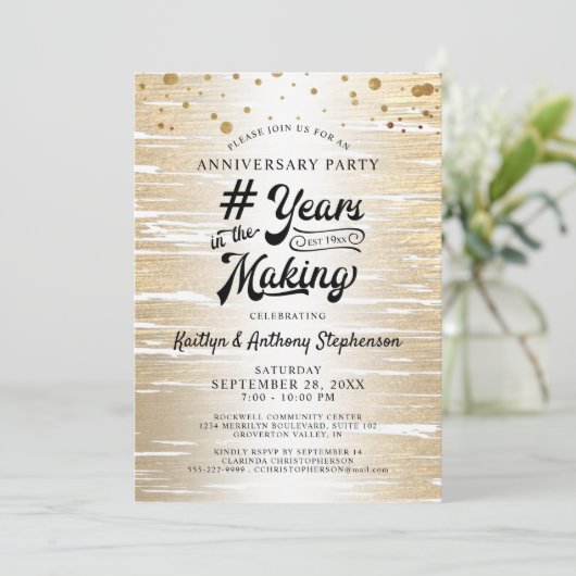 Jubileum Black Gold # JAAR IN DE MAKING Kaart (Staand voorkant)