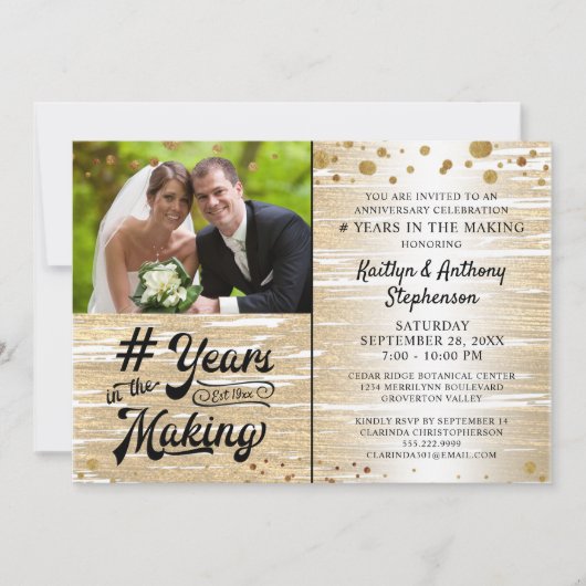 Jubileum Black Gold JAREN IN DE MAKING Kaart (Voorkant)