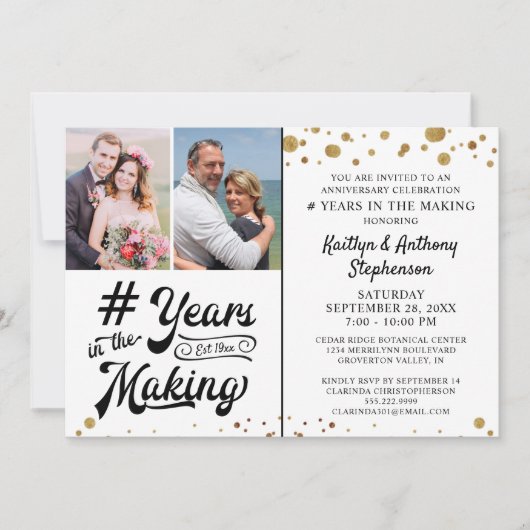 Jubileum Black Gold JAREN IN DE MAKING Kaart (Voorkant)