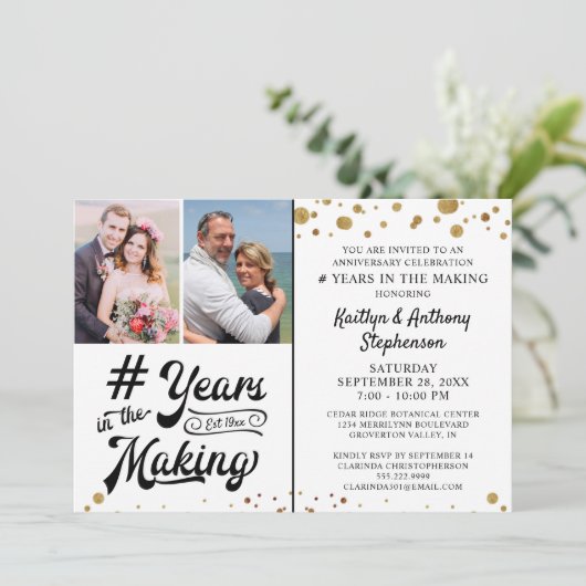 Jubileum Black Gold YEARS IN DE MAKING Kaart (Staand voorkant)