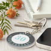 Jubileum Black Turquoise Sleutelhanger (Voorkant Rechts)