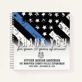 Jubileum blauwe lijn gastboek politie notitieboek