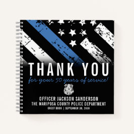 Jubileum blauwe lijn gastboek politie notitieboek