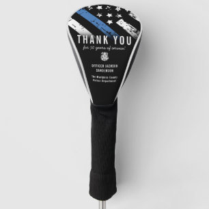 Jubileum blauwe lijn politie golfheadcover