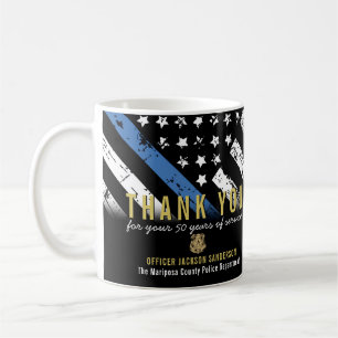 Jubileum blauwe lijn politie koffiemok