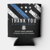 Jubileum blauwe lijn van politie blikjeskoeler (Voorkant)