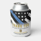 Jubileum blauwe lijn van politie blikjeskoeler (Blikje Achterkant)