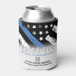 Jubileum blauwe lijn van politie blikjeskoeler