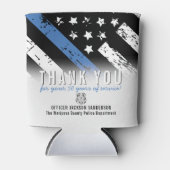 Jubileum blauwe lijn van politie blikjeskoeler (Voorkant)