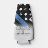 Jubileum blauwe lijn van politie flesjeskoeler (Voorkant)