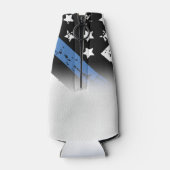 Jubileum blauwe lijn van politie flesjeskoeler (Achterkant)