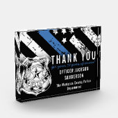 Jubileum blauwe lijn van politie fotoblokken (Links)