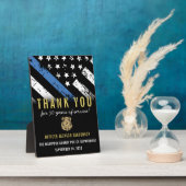 Jubileum blauwe lijn van politie fotoplaat (Zijkant)