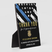 Jubileum blauwe lijn van politie fotoplaat (Zijkant)