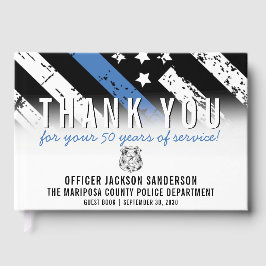 Jubileum blauwe lijn van politie gastenboek