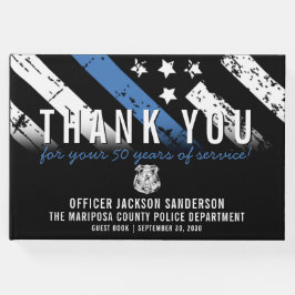 Jubileum blauwe lijn van politie gastenboek