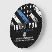 Jubileum blauwe lijn van politie grote klok (Hoek)