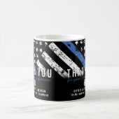 Jubileum blauwe lijn van politie koffiemok (Center)