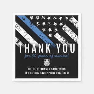 Jubileum blauwe lijn van politie servet