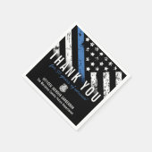 Jubileum blauwe lijn van politie servet (Hoek)