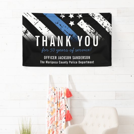 Jubileum blauwe lijn van politie spandoek (Insitu)