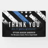 Jubileum blauwe lijn van politie spandoek (Horizontaal)