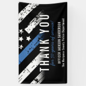 Jubileum blauwe lijn van politie spandoek (Verticaal)